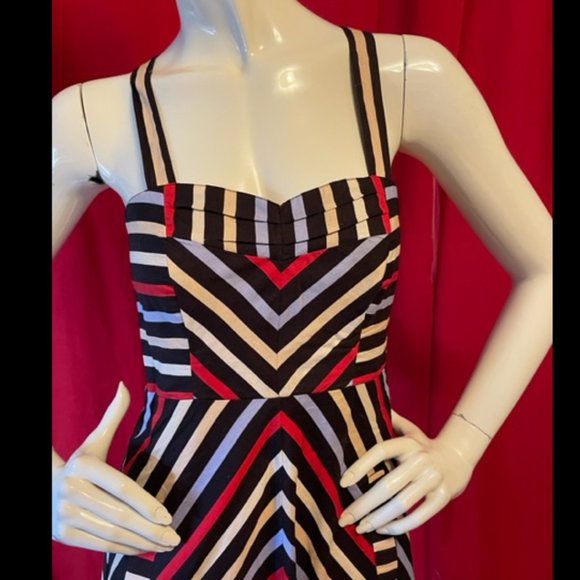 Kimchi Blue Striped Sweetheart Mini Dress Size Small - Picture 3 of 6
